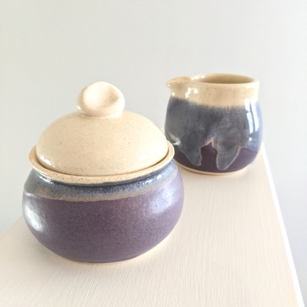 North Carolina Pottery Sugar and Creamer Set